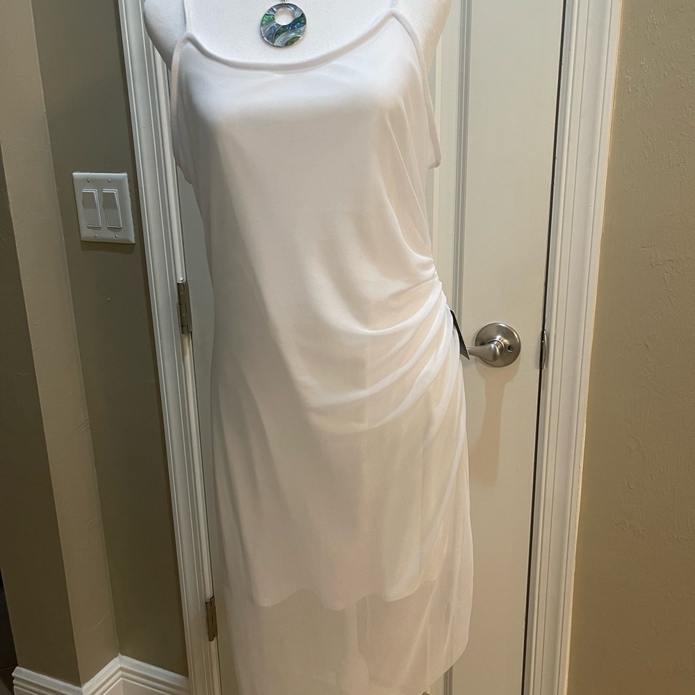 express white summer slip dress size medium tags on never worn